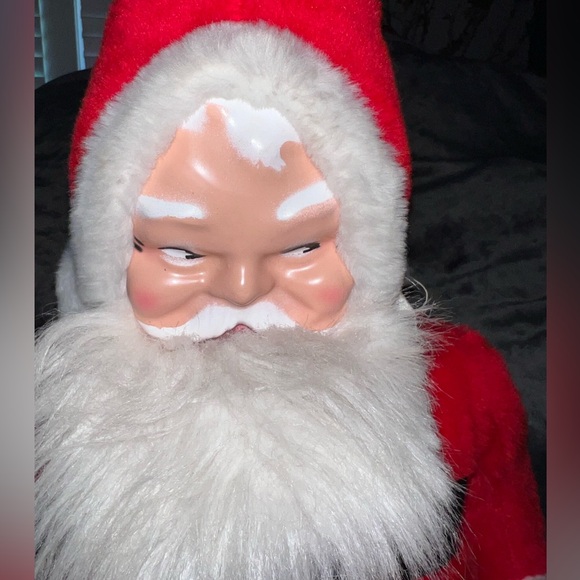 Parisi Creations 1960’s Santa Claus 42” Plush Hard Plastic Face Hard To Find - Picture 3 of 16